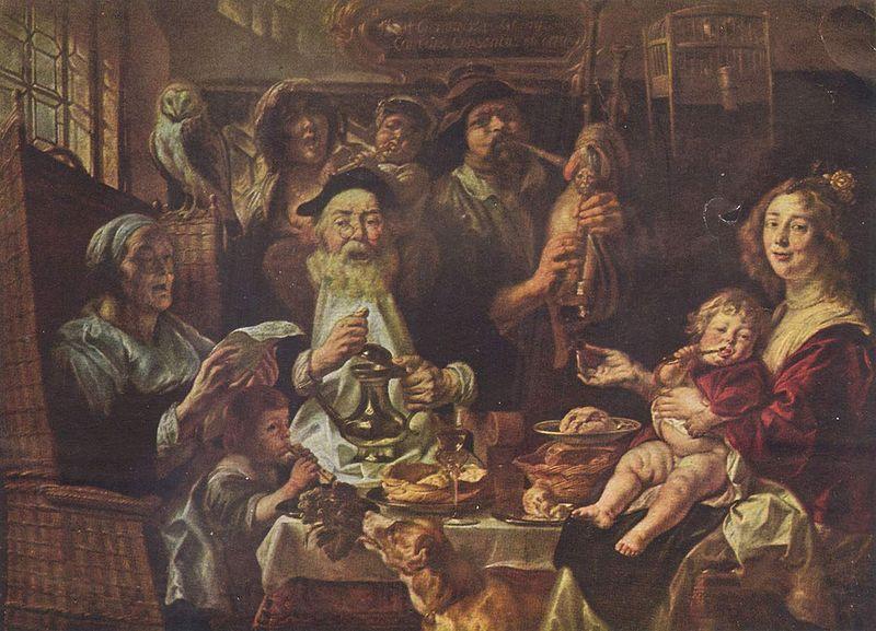 Jacob Jordaens As the Old Sing Norge oil painting art